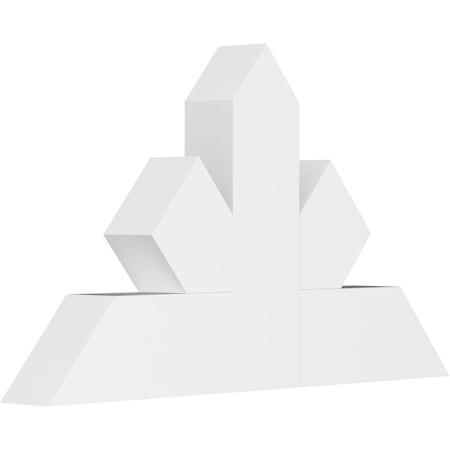 Ekena Millwork Saratoga Architectural Grade PVC Gable Bracket, 36"W x 21"H x 4"D x 6"F, 14/12 Pitch GBP036X21X0406SAR00